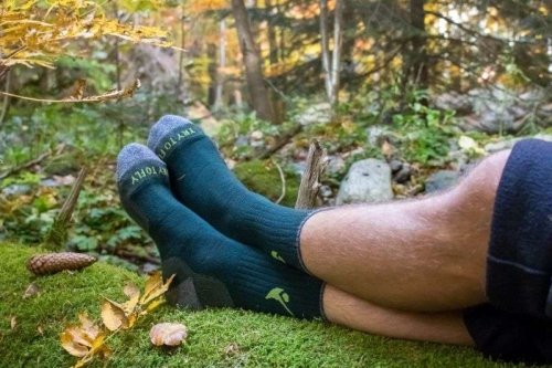 Чорапи HIKING SOCKS Тъмнозелен