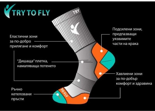 Чорапи HIKING SOCKS Зелен